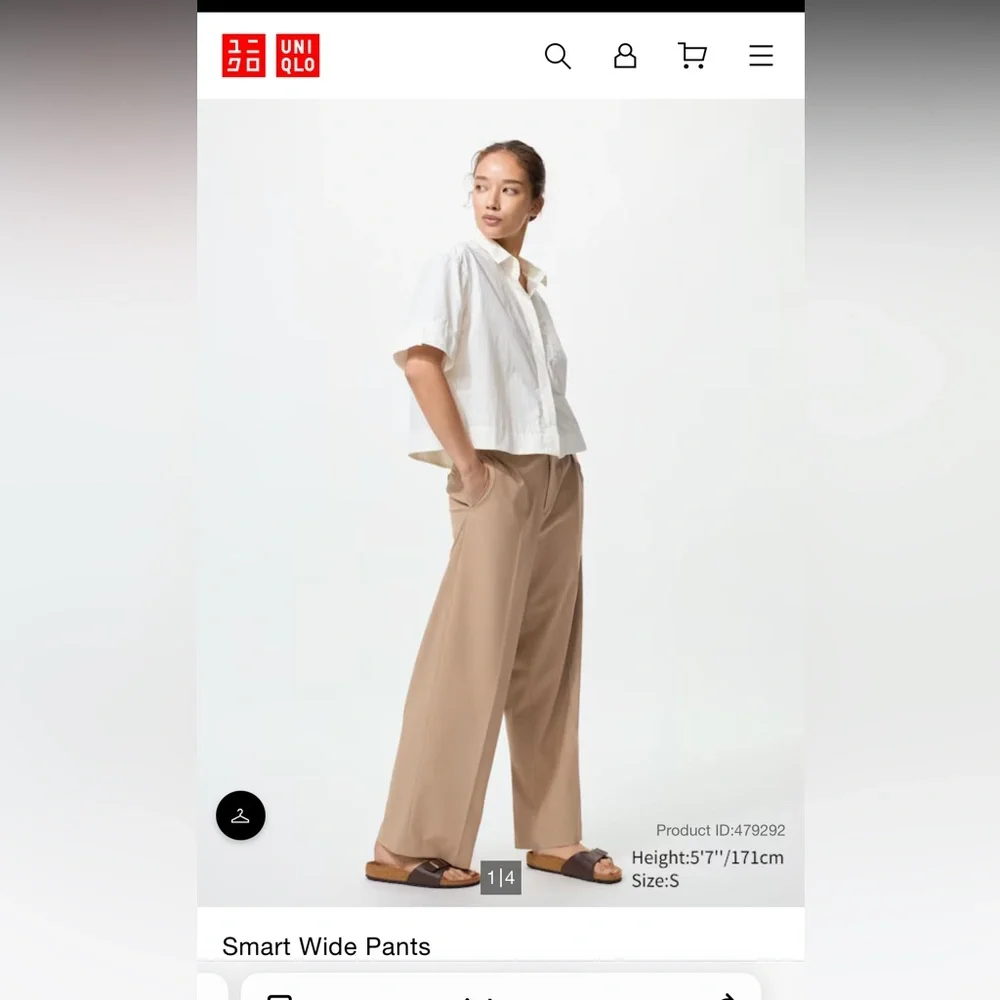UNIQLO Smart Wide Pants - Beige Size L